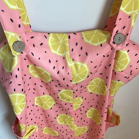 *NWT Anthropologie Hutch Lemon Shorts Overalls Romper - Picture 2 of 6